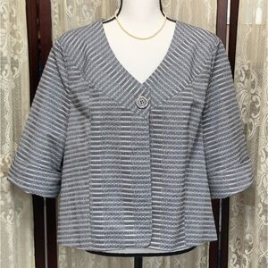 NOTATIONS ONE BUTTON CROPPED JACKET - SZ XL